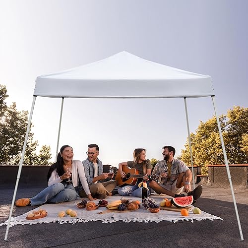 Miniatura 7 de Outvita Canopy Tienda de campaña instantánea comercial de 10 x 10 pies, impermeable y con protección UV, con patas inclinadas para fiestas, bodas,