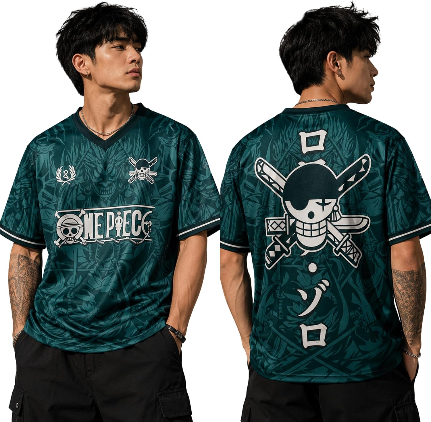 Oversized vintage-washed anime graphic tee