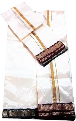 Stylesindia Art Silk Dhoti Vesti Mundu India Ethnic Dress 1