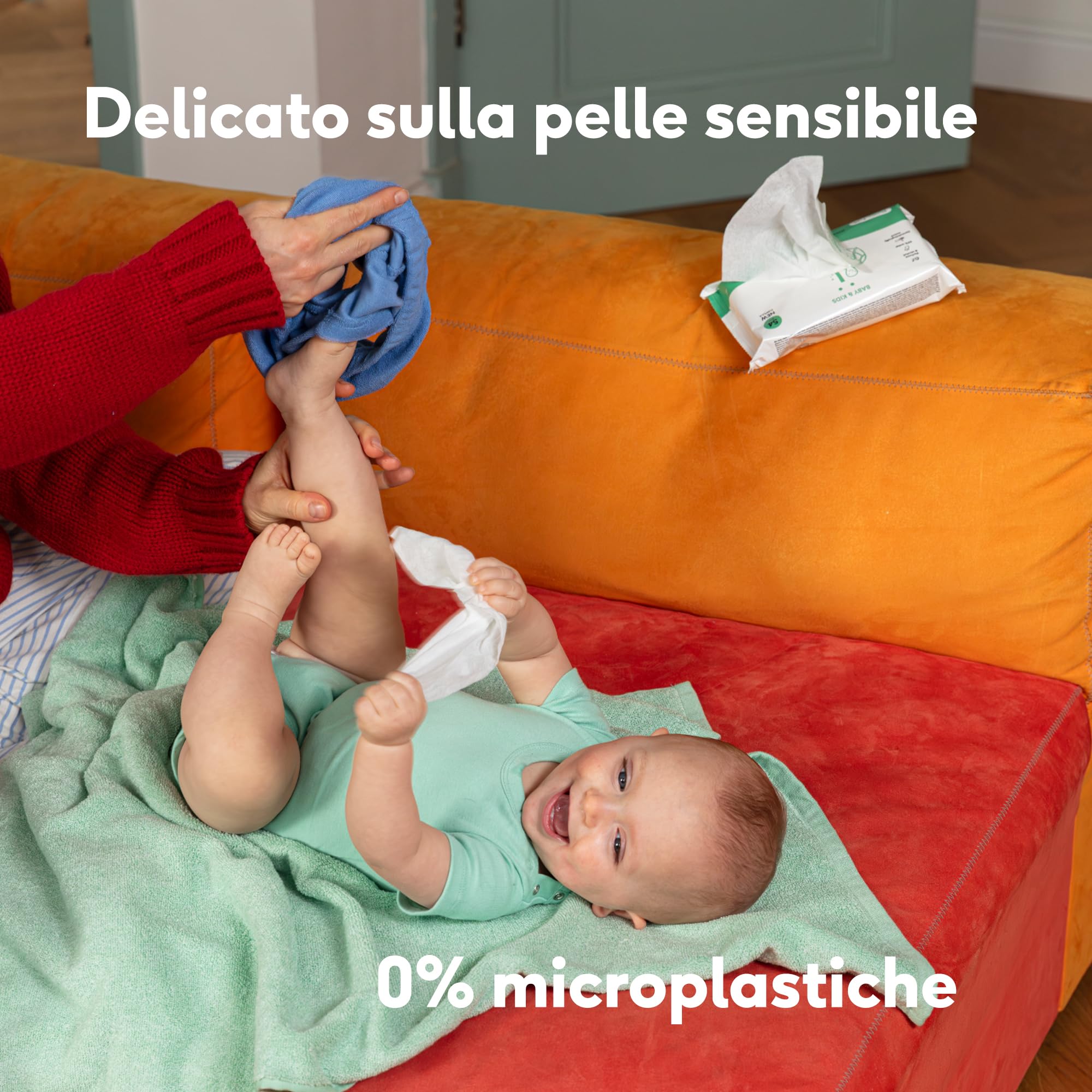 Naïf - Salviettine umidificate in lozione senza plastica - 1296 pezzi (24 confezioni x 54 salviette) - Per neonati e bambini - Sedere, corpo, viso - Con aloe vera e bambù - 0% profumo e alcol