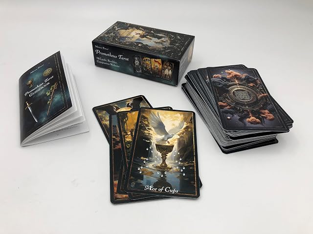 Foto 2 de 6 de Prometheus Tarot 78 tarjetas de adivinación únicas • Folleto • Simbolismo de acceso con códigos QR • Guía…