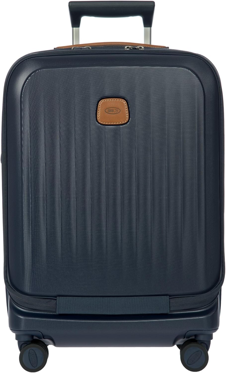 Bric's Taormina Ultra-Light Carry-On Spinner – Expandable Hard Shell Suitcase with TSA Lock, Anti-Tamper Zippers & Built-In USB Port - 21 Inch with Pocket, Blue