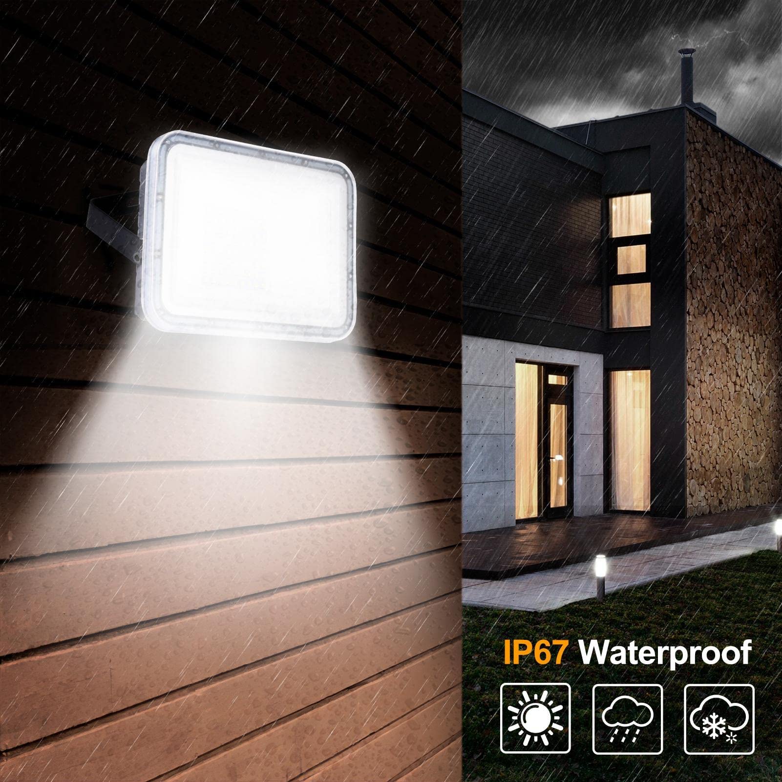 LED Floodlight met Bewegingssensor | 20 Watt | 2000 Lumen | IP67