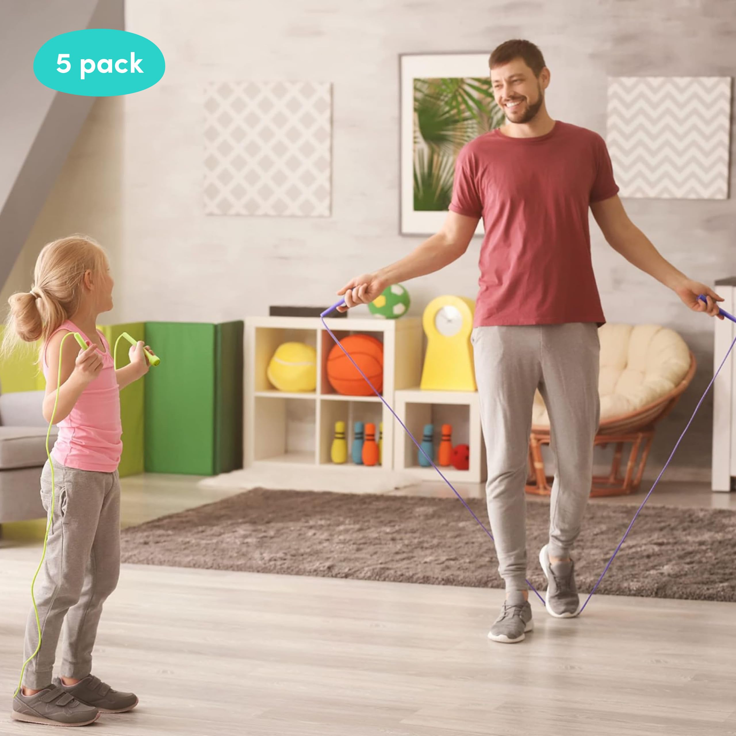 Flintronic Springtouw voor kinderen, 2,6 m verstelbaar springtouw voor Flintronic Springtouw voor kinderen, 2,6 m verstelbaar springtouw voor