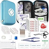 Vista 7 de Kit de primeros auxilios de 276 piezas para senderismo, bolsa compacta de suministros de emergencia personal para el hogar, mochila, kit
