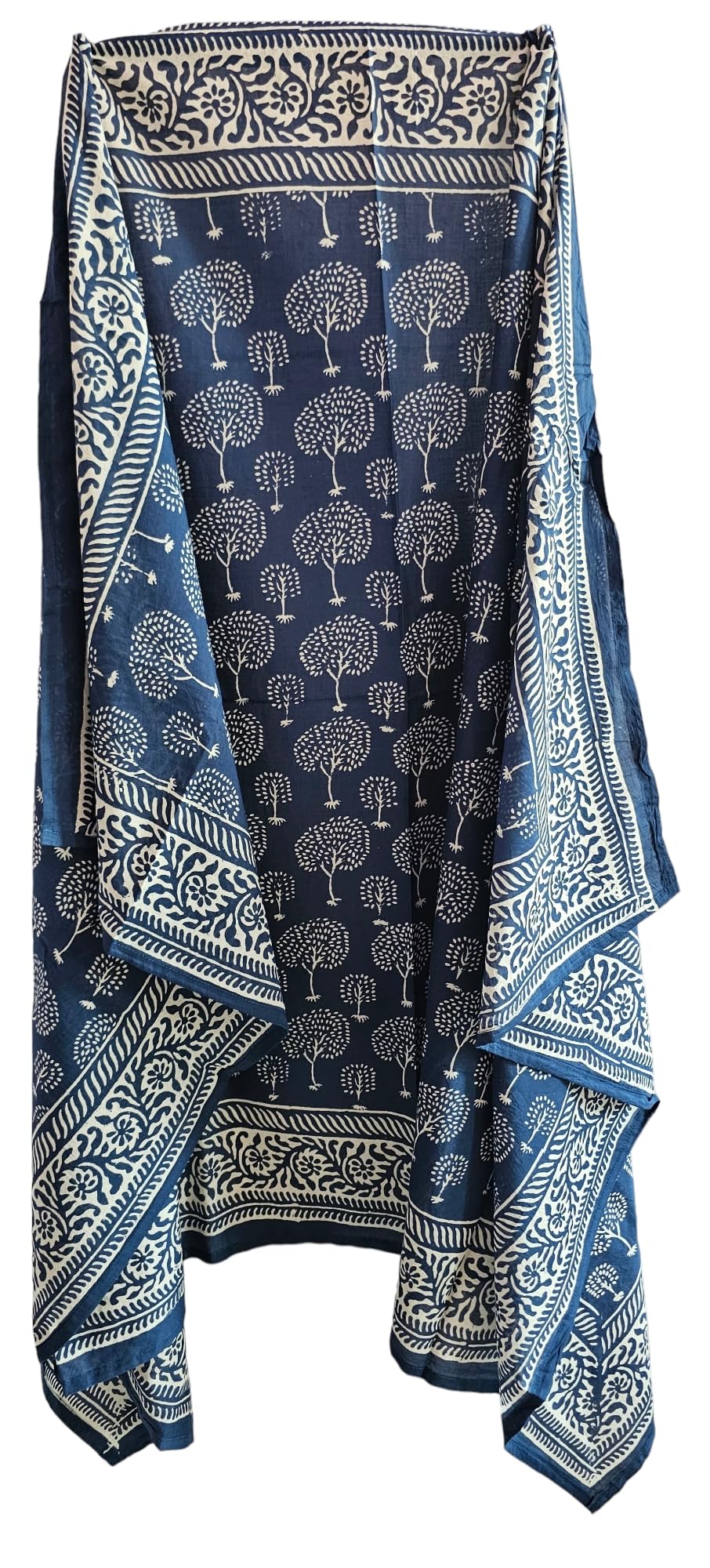 Hand Block Print Sarong,100% Cotton Sarong Women Bikini Cover Pareo Hand Dyed Scarves Indian Hand Block Print Scarves,Stole Cotton Scarves Size 44x72 Inch ss013