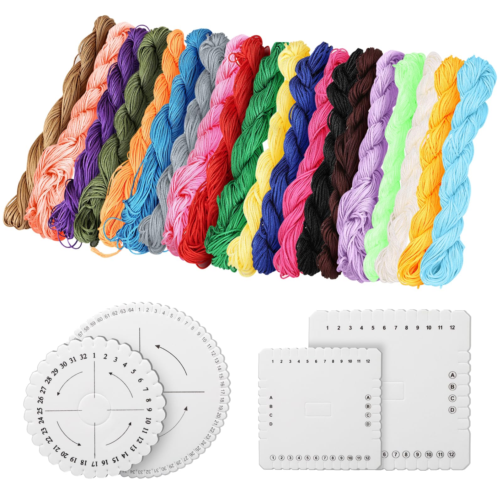 Amazon.co.jp: Veenkeny 20色セット組紐 キット くみひもキット