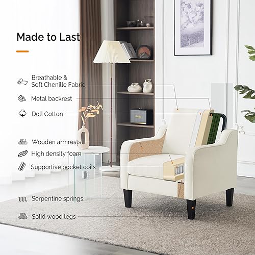 Miniatura 66 de VINGLI Sofás para sala de estar, sofá pequeño marrón de 71 pulgadas, sofás modernos de mediados de siglo, 3 plazas, cómodo sofá tapizado de felpilla