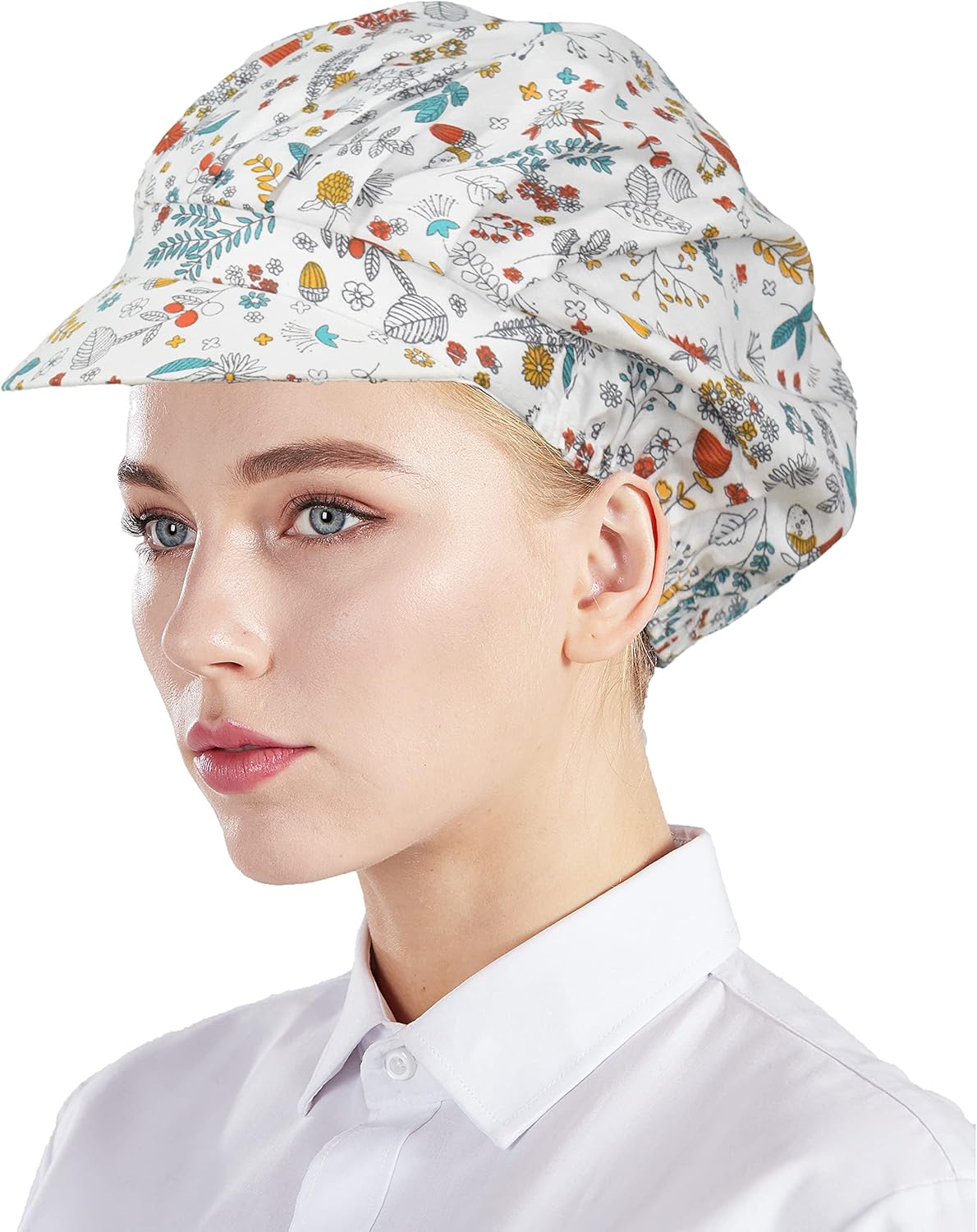 Nanxson Unisex 3PCS Elastic Chef Hat Catering Hats With Brim Adjustable