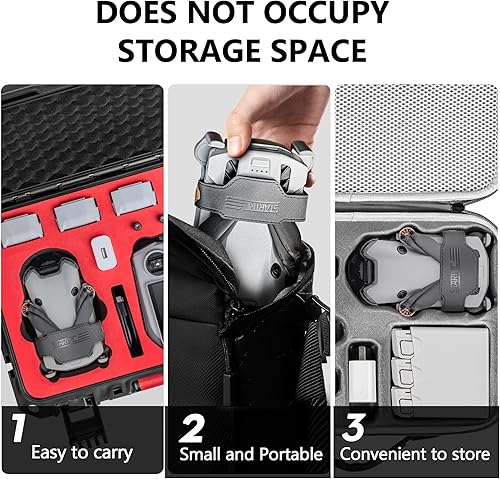 Miniatura 3 de STARTRC Soporte de hélice y estuche rígido impermeable Mini 4 Pro  Bolsa de transporte segura para DJI Mini 4 Pro Fly More Combo Drone Accesorios