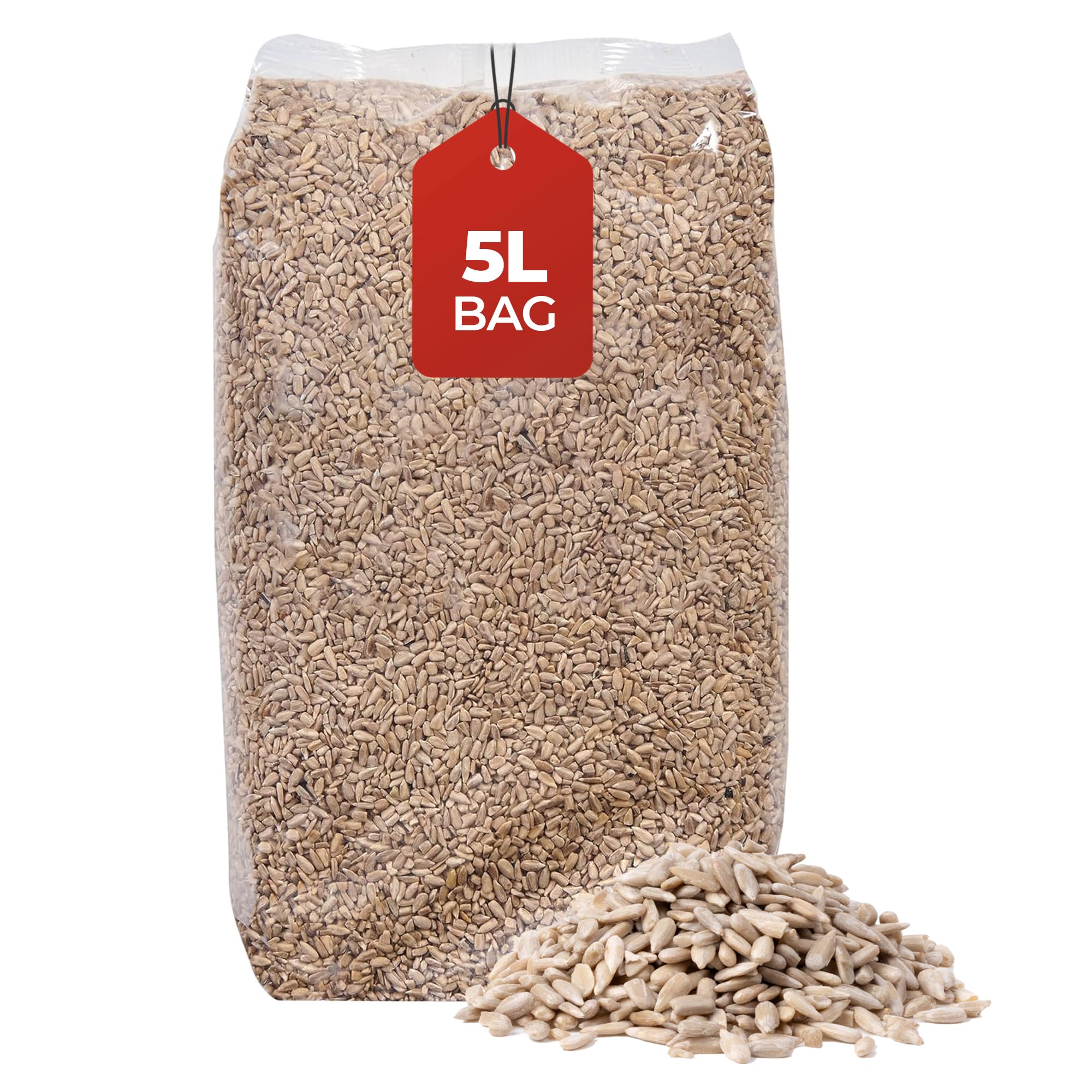 Beewarm 5L Bag, Sunflower Hearts, Bird Seed, Bird Food, Sunflower Seeds, Sunflower Hearts Bird Food, Wild Bird Food, Bird Feed, Bird Seeds for Small Garden Birds, Sunflower Seeds Birds, Birdseed