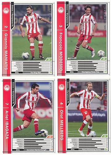 Amazon Co Jp Wccf 11 12 オリンピアコスfc 4枚セット フランソワ モデスト オロフ メルベリ アリエル イバガサ ジェニス マニアティス ホビー 通販