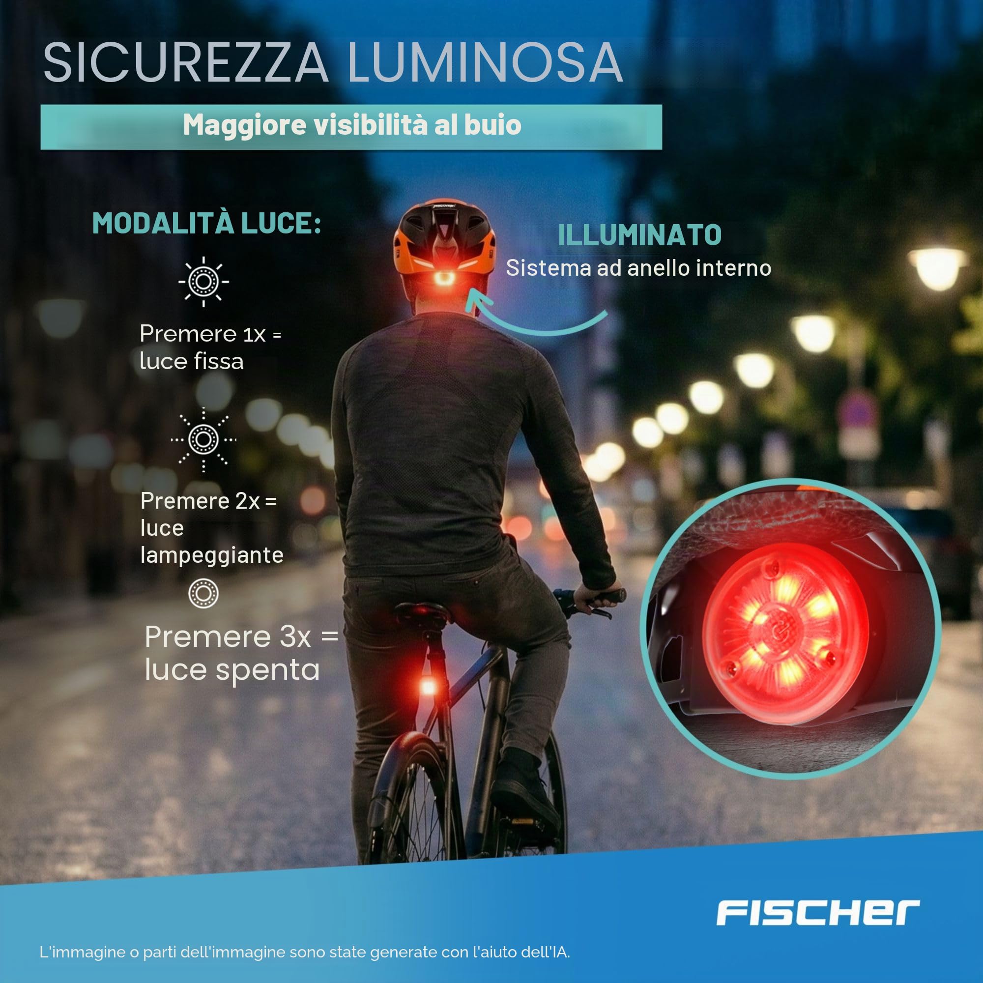 FISCHER adulti Urban Sport Casco da bicicletta, Orange, S/M