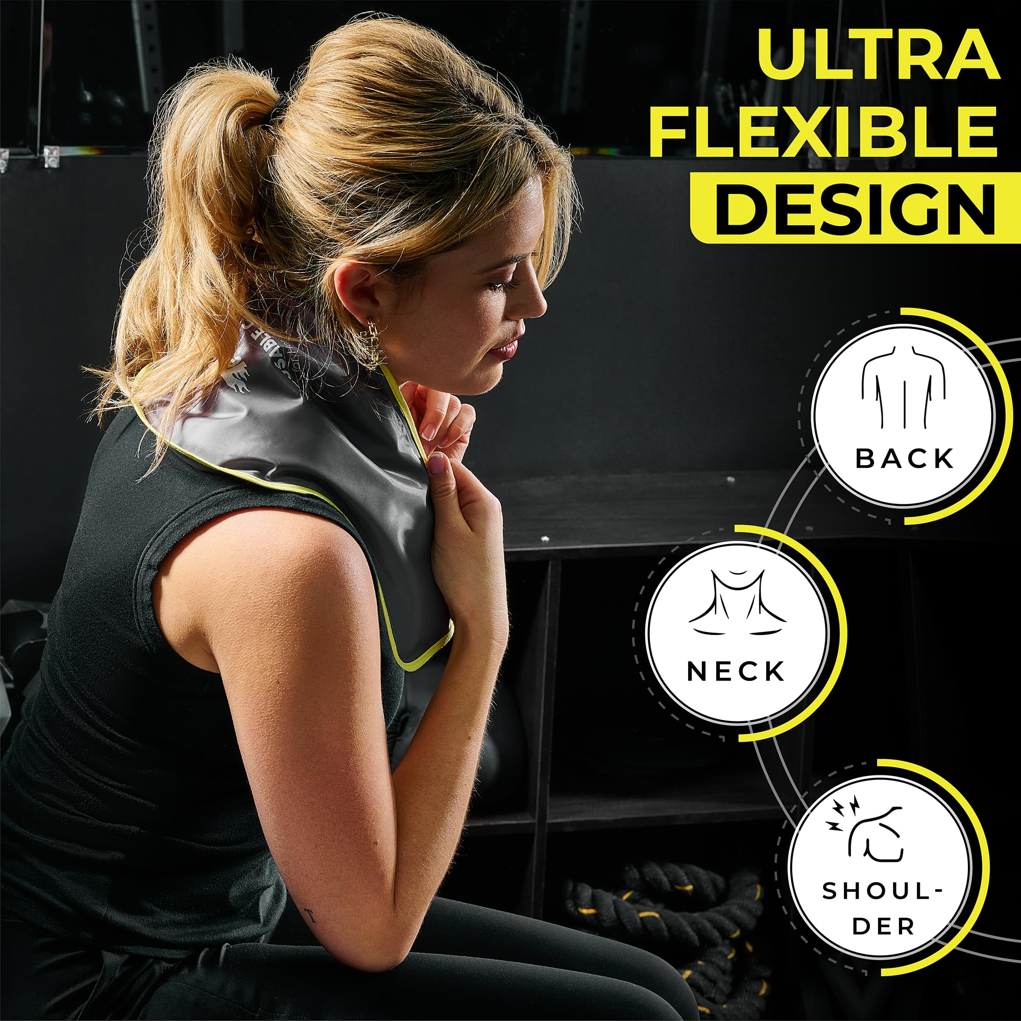 Sport Temp Paquetes de hielo reutilizables, flexibles cuando se congelan para lesiones, cadera, hombro, espalda, rodilla, compresa de terapia caliente y fría para reducir la hinchazón, moretones,