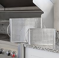 Vista 7 de Outset 76630 Rejilla superior de acero inoxidable para parrilla, juego de 2, 11"x7" y 11"x17