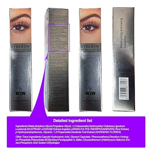 Miniatura 9 de W3W - Suero de pestañas, suero de pestañas W3W, suero de crecimiento de pestañas W3W, suero de crecimiento rápido de pestañas para pestañas más