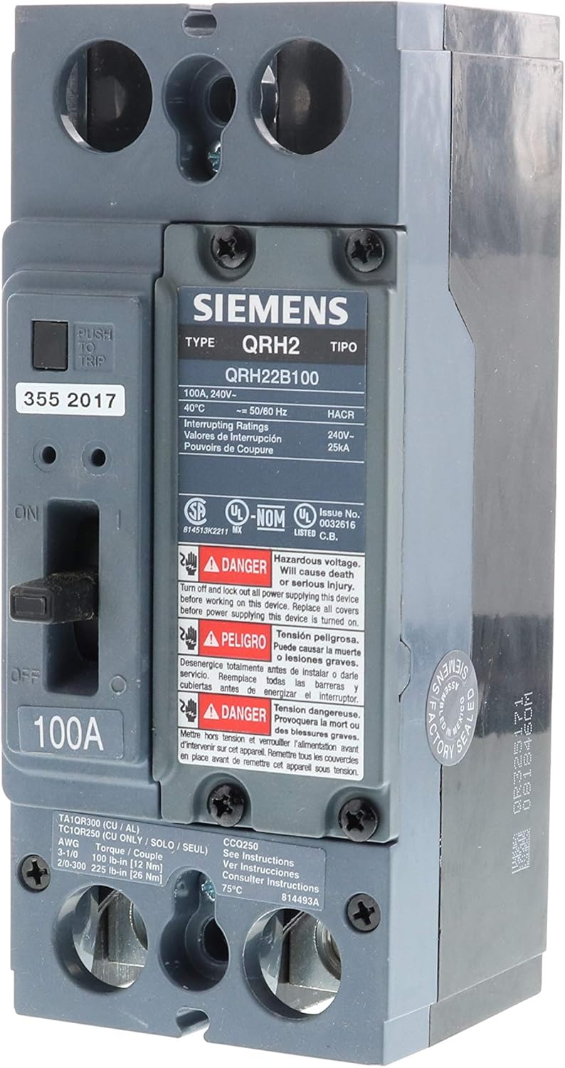 100 Amp 2-Pole 25kA Type QR Circuit Breaker