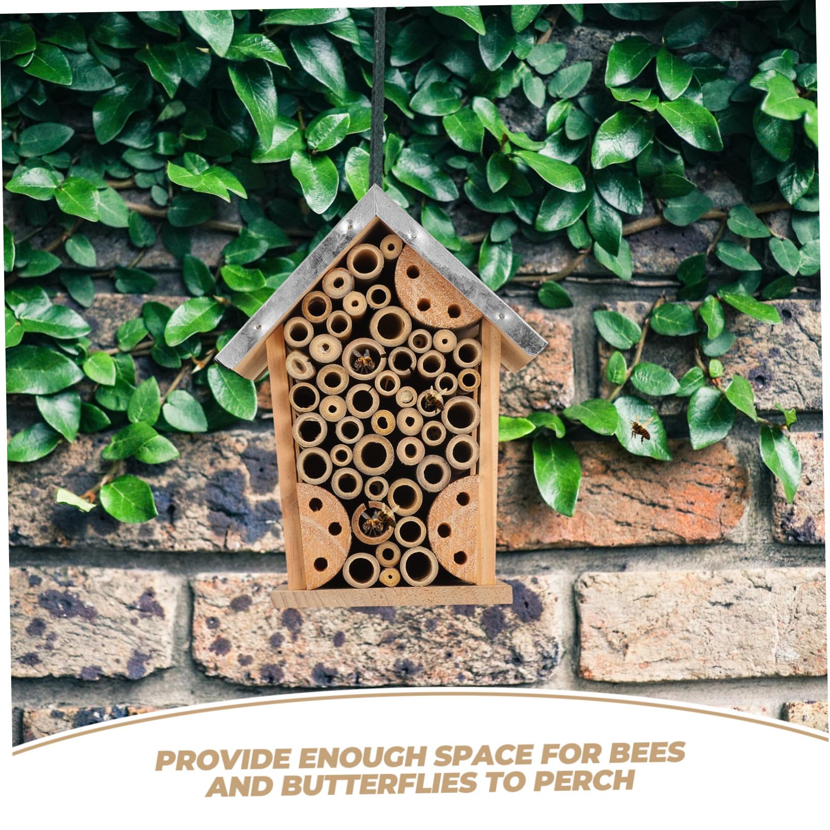 Hängendes Insektenhaus und Eisen für Garten, Draußen
