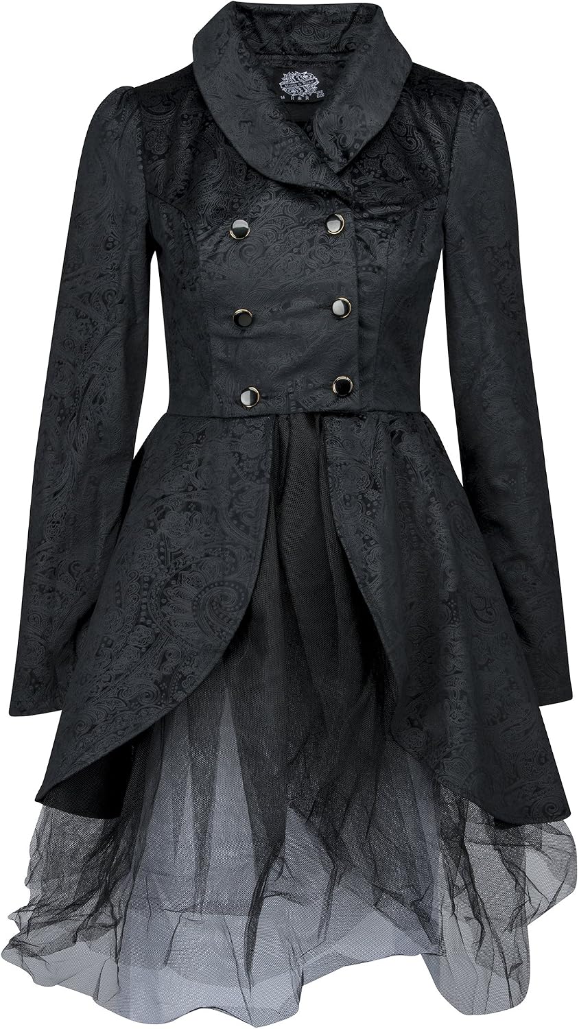 Womens Black Victorian Steampunk Jacket 