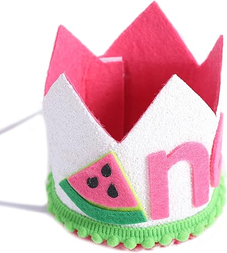 Miniatura 8 de Decoraciones de fiesta de sandía para primer cumpleaños, corona de cumpleaños de sandía para accesorios de cabina de fotos y telón de fondo, los