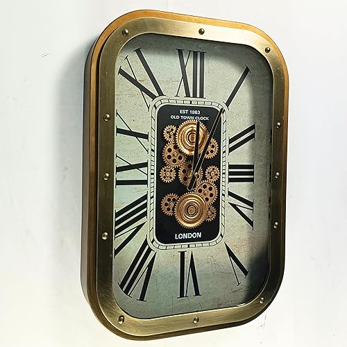 Miniatura 5 de THE GEARS CLOCK 27X19'' Reloj de pared con engranaje móvil rectangular Noruega Line Trondheim (27 x 19 pulgadas (26.8 x 18.9 in)