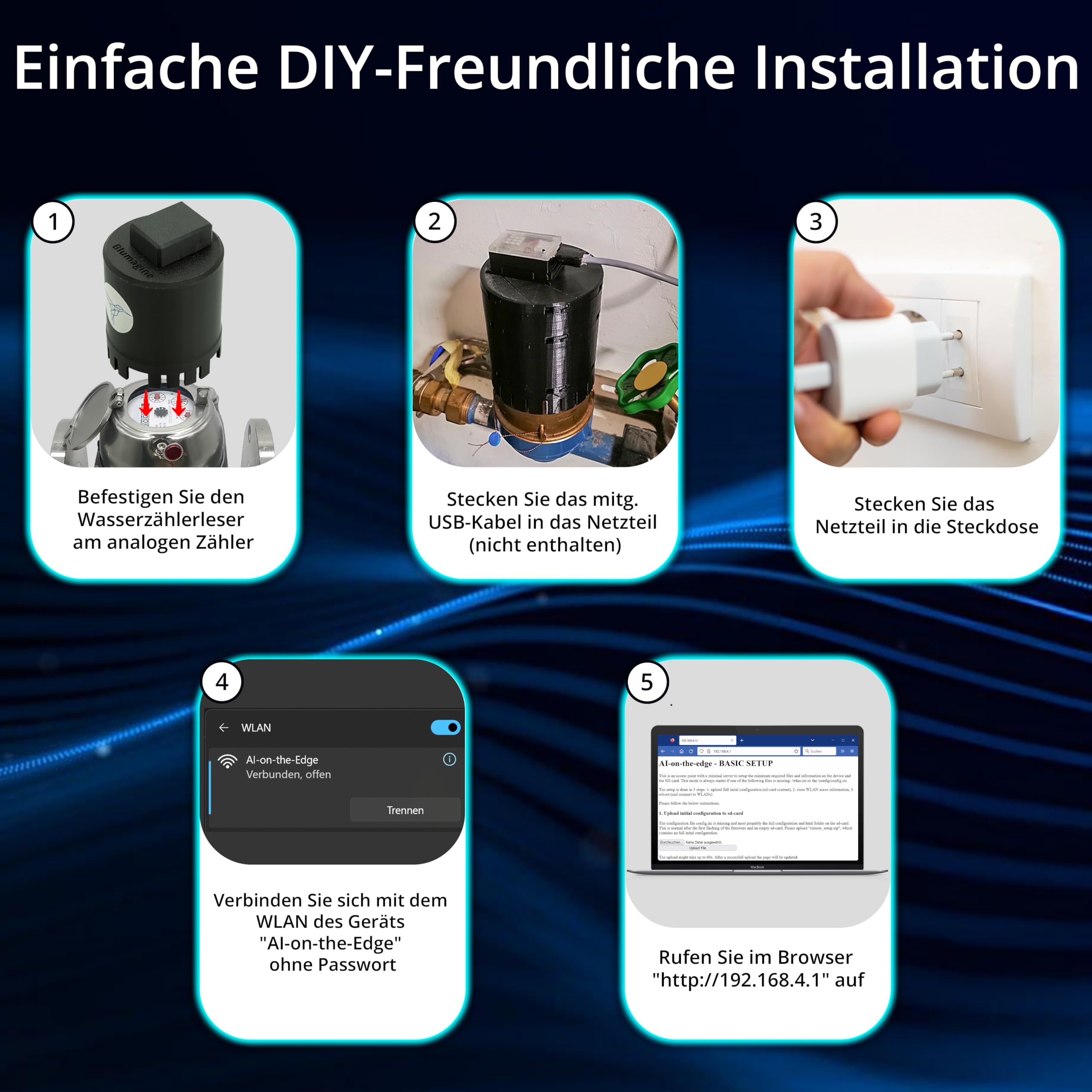 Digitaler Wasserzähler Wasserverbrauch Wasser Zähler Verbrauch Wasseruhr Garten