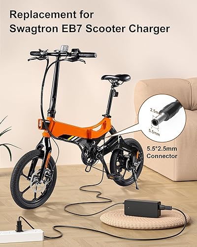Miniatura 2 de Cargador de 42 V para Swagtron EB7 para Swagtron Elite EB5 EB7 Plus EB5 Pro EB8 Ebike EB-12 EB-11 EB-10 EB-9 36V Electric E Bike Swagcycle SC-1 SC1