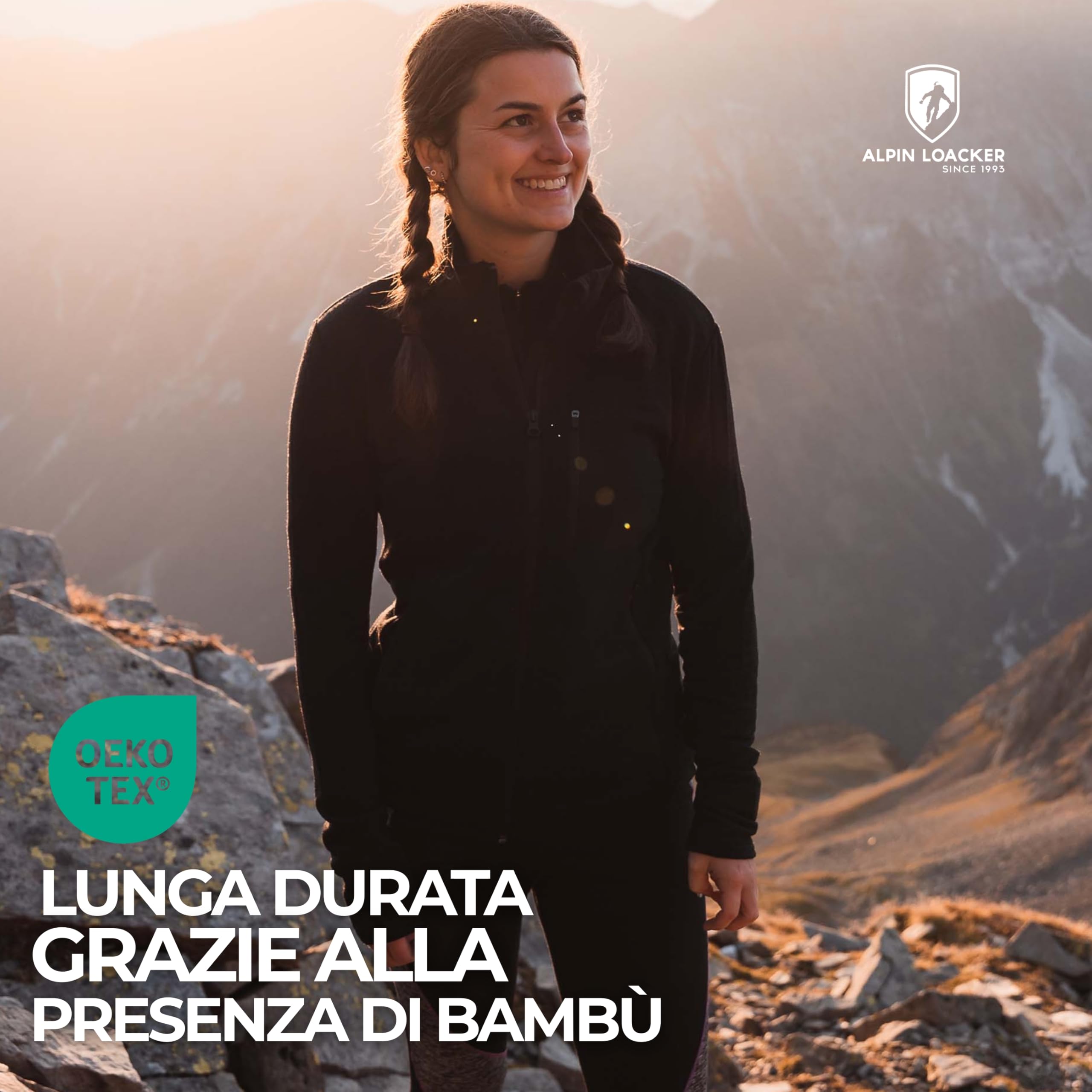 ALPIN LOACKER giacca termica donna di lana merino per l'outdoor e sportiva