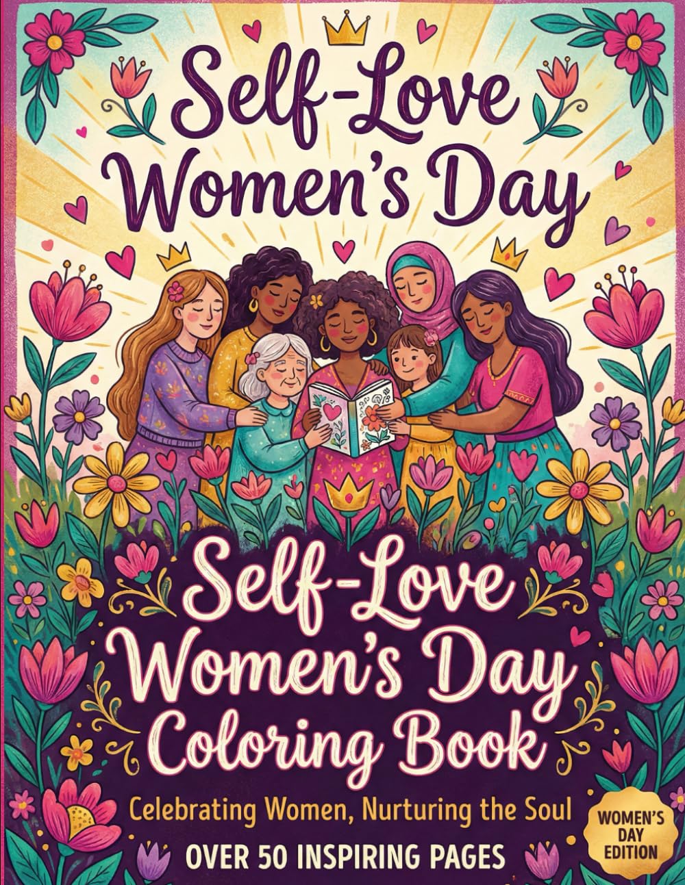 Self Love Coloring Book: Celebrate Women's Day with 50+ Empowering Coloring pages For Womens (Women’s Day Coloring Book Series)