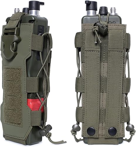 Soporte para botella de agua ajustable Molle con diseño de corte láser 2023, 40 onzas, negroverdemarrón coyote bolsa táctica para botella para