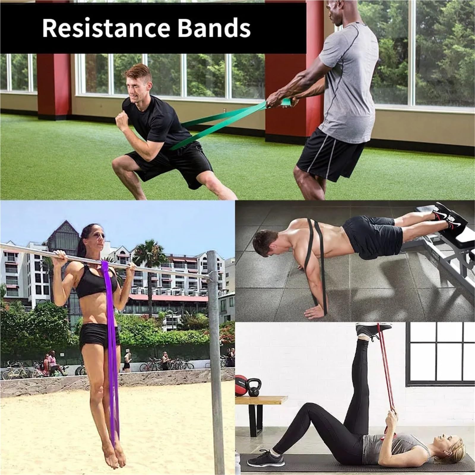 Fasce Di Resistenza Palestra Esercizi A Casa Elastico In Gomma for Uomini Donne Yoga Pilates Forza Allenamento Con I Pesi Attrezzature for Il Fitness