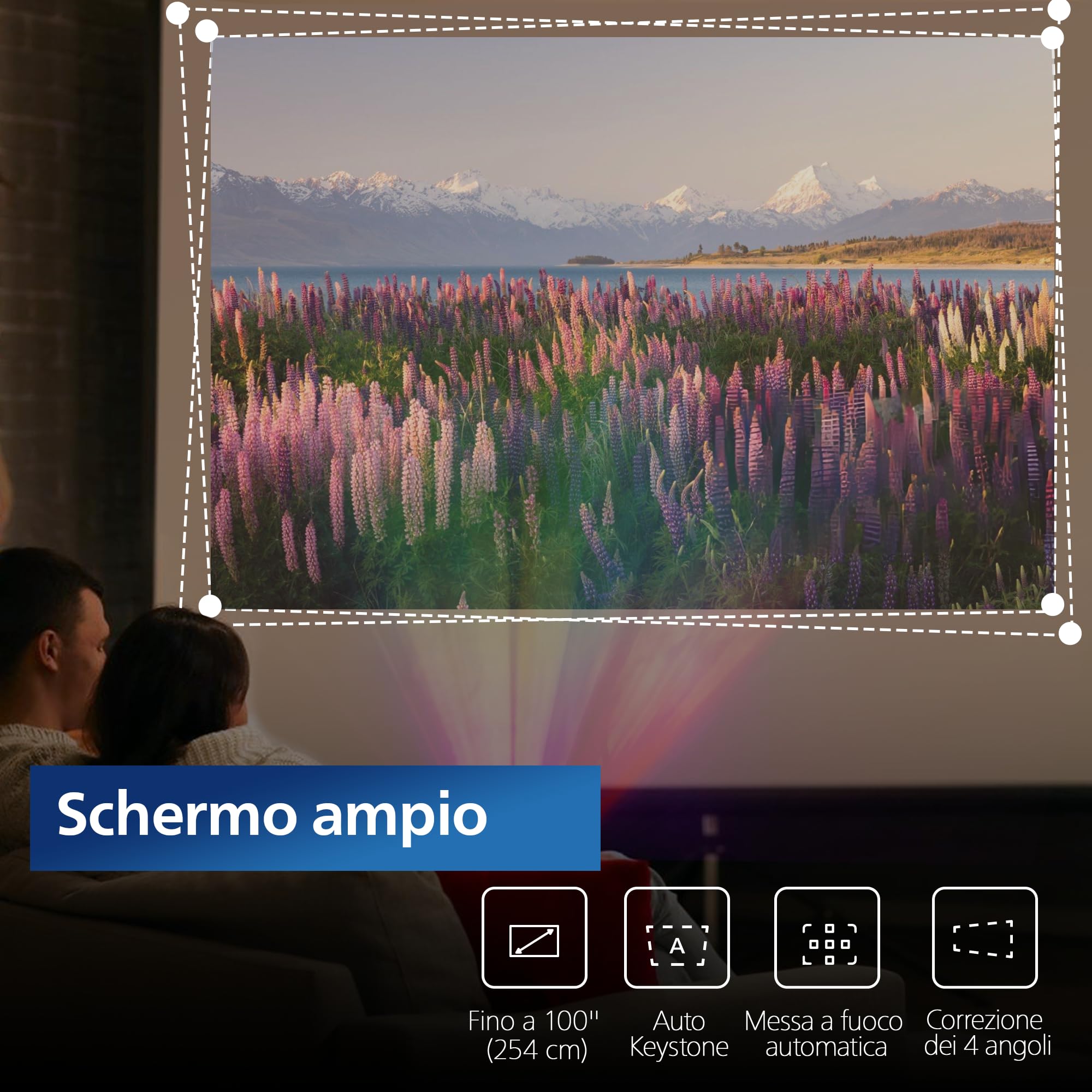 Videoproiettore - PHILIPS - NEOPIX 450 - Full HD 1080P - 500 ANSI lumen - Nero