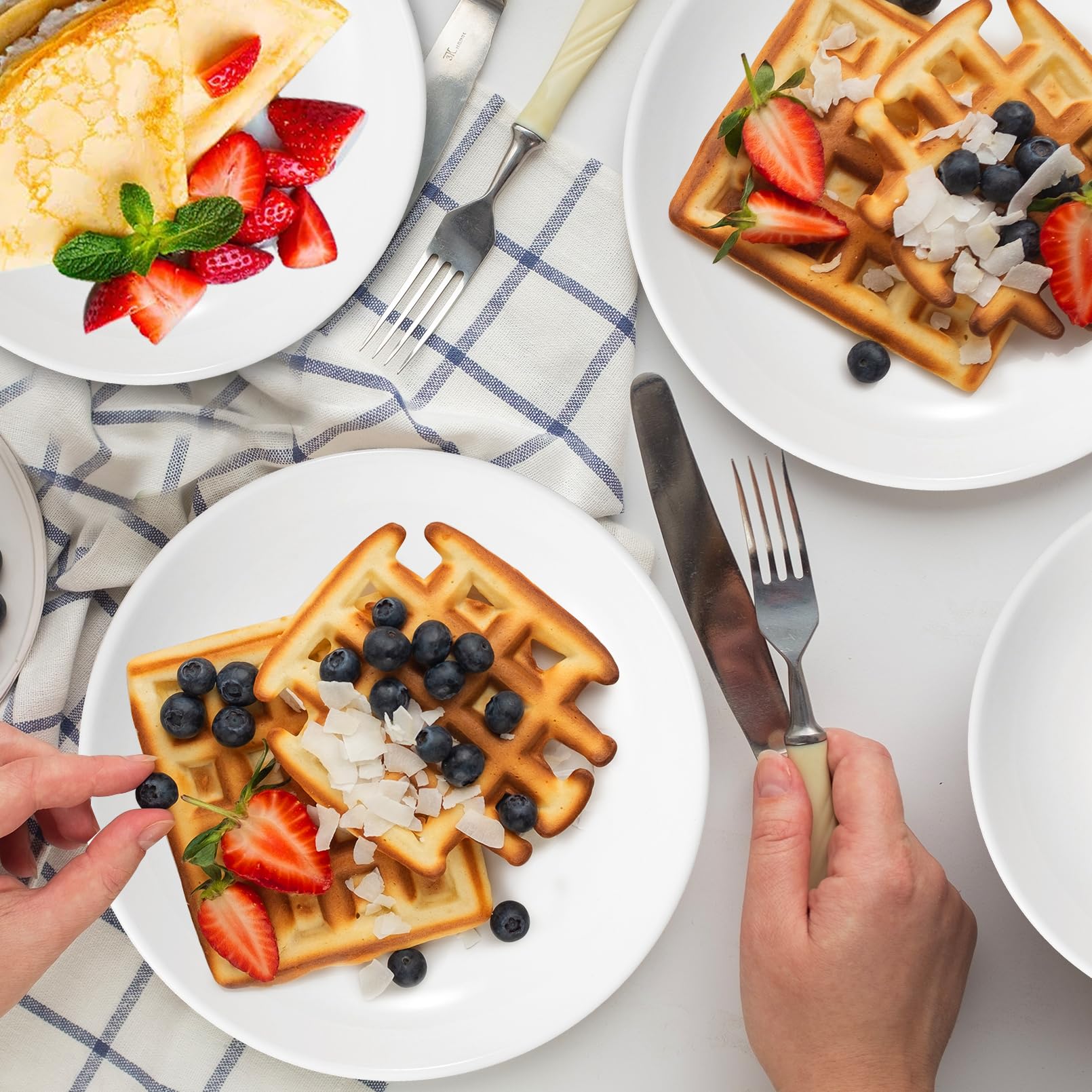 Paquete de 6 platos de postre de cerámica (7 pulgadas)