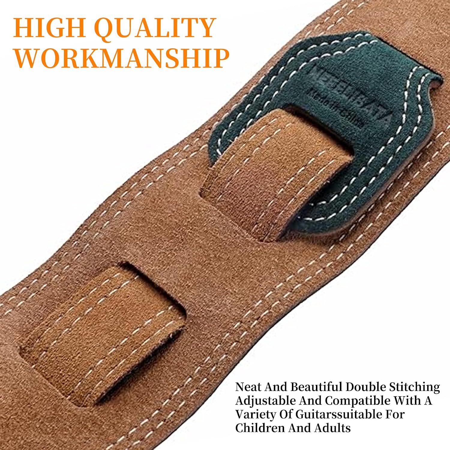 Vintage Guitar Strap,Handmade Top-Grain Leather Guitar Straps for Electric,Bass,Acoustic Guitars