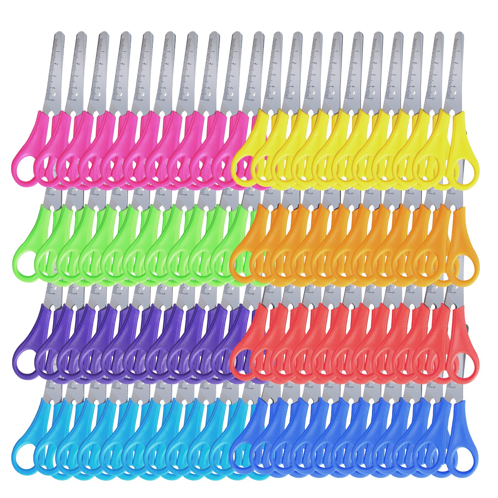 400 Stück Kinderscheren, 12,7 cm, stumpfe Sicherheitsspitze, 8 Farben, komfortable Griffe, Mehrzweck, ideales Geschenk für Schule, Büro, Zuhause, Basteln