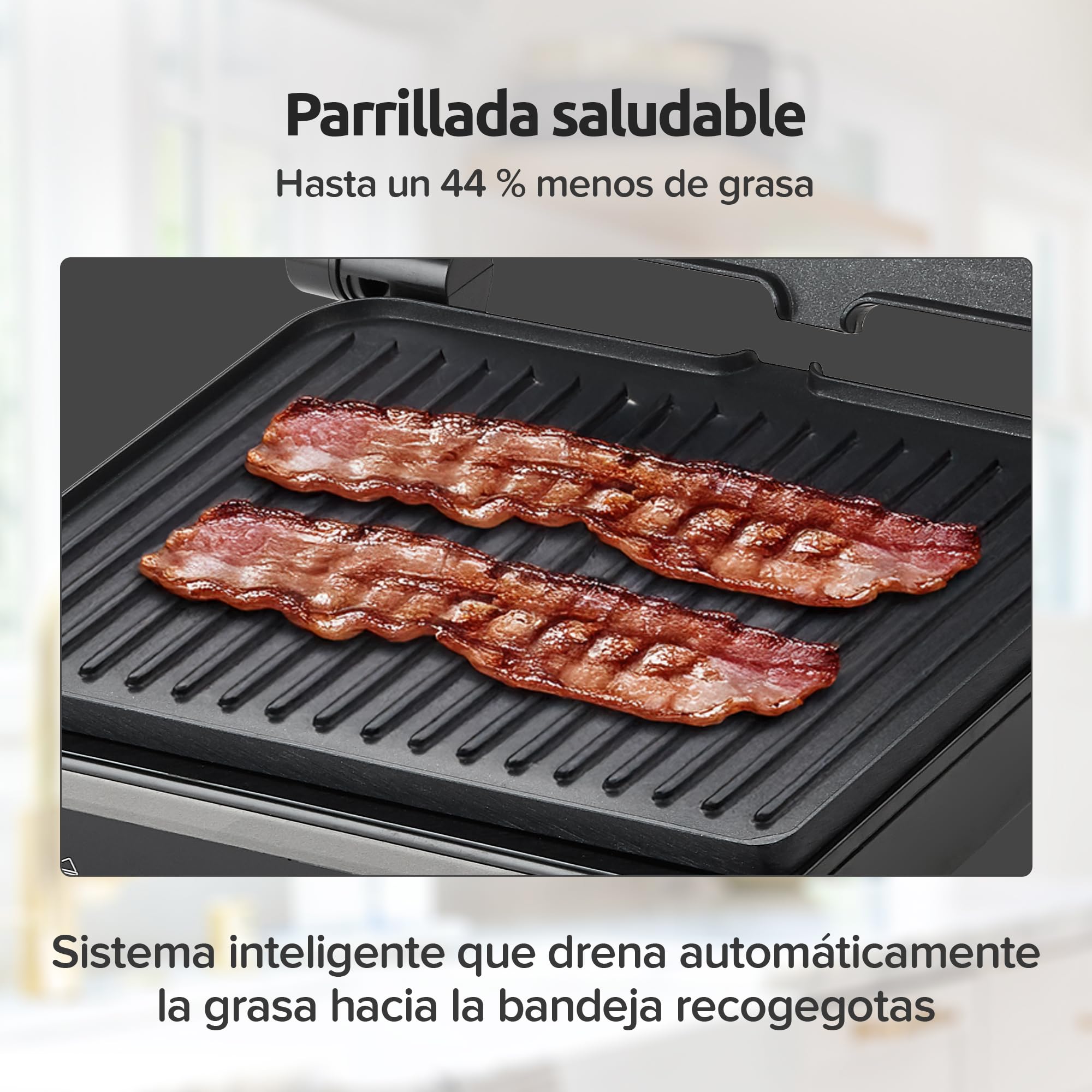Olvy Parrilla de Contacto con Pantalla Táctil - Sin PFAS - 7 Programas Automáticos - Apertura 180° 1800W - Placas Antiadherentes - Termostato & Temporizador - Sandwichera & Grill para Paninis de Ace