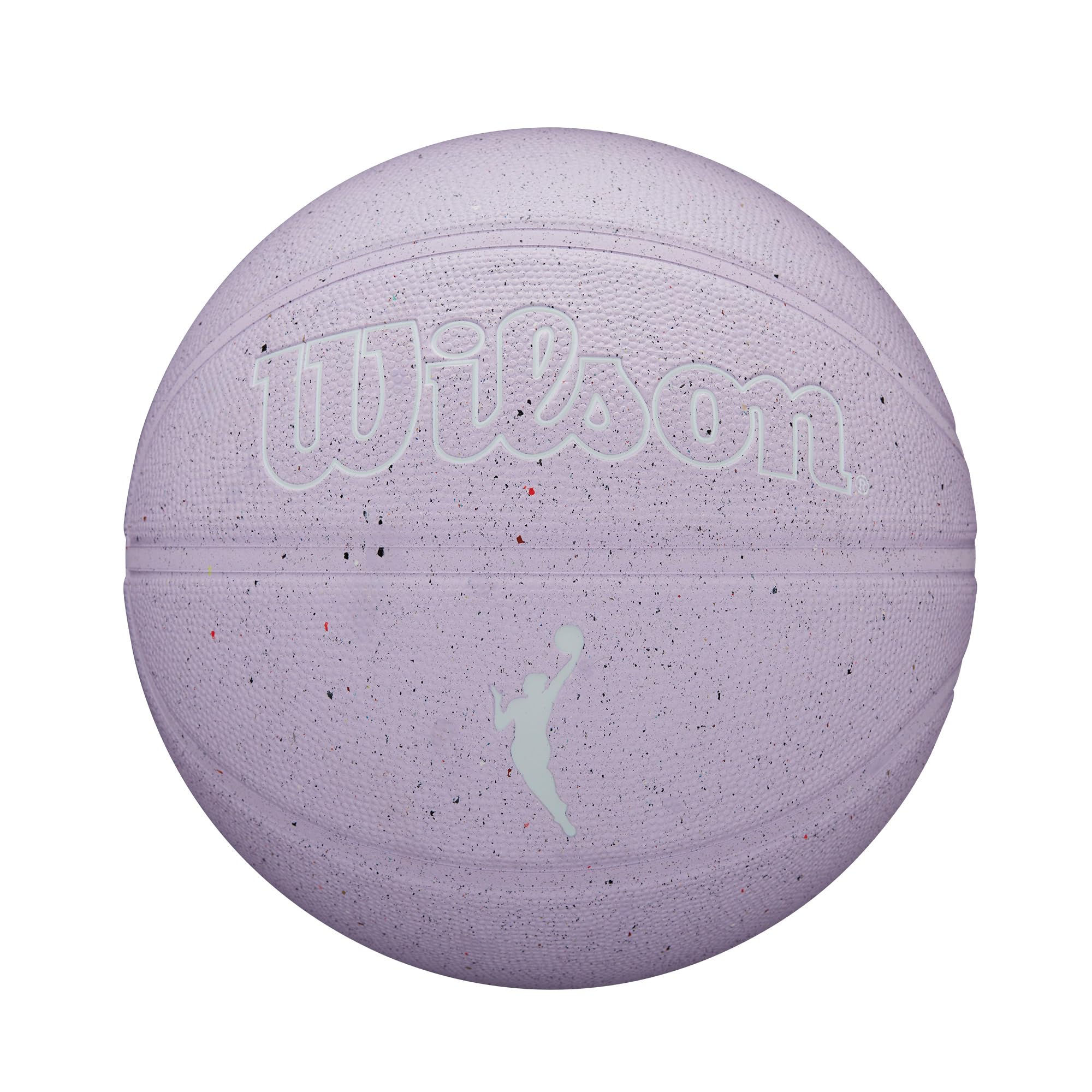 WILSON WNBA Heir Eco, Ballon de Basket, Canaux Profonds, Revêtement Écologique, Traction Ultime, Convient à Tous Les Terrains, Couleur: Lavande, Taille: 6
