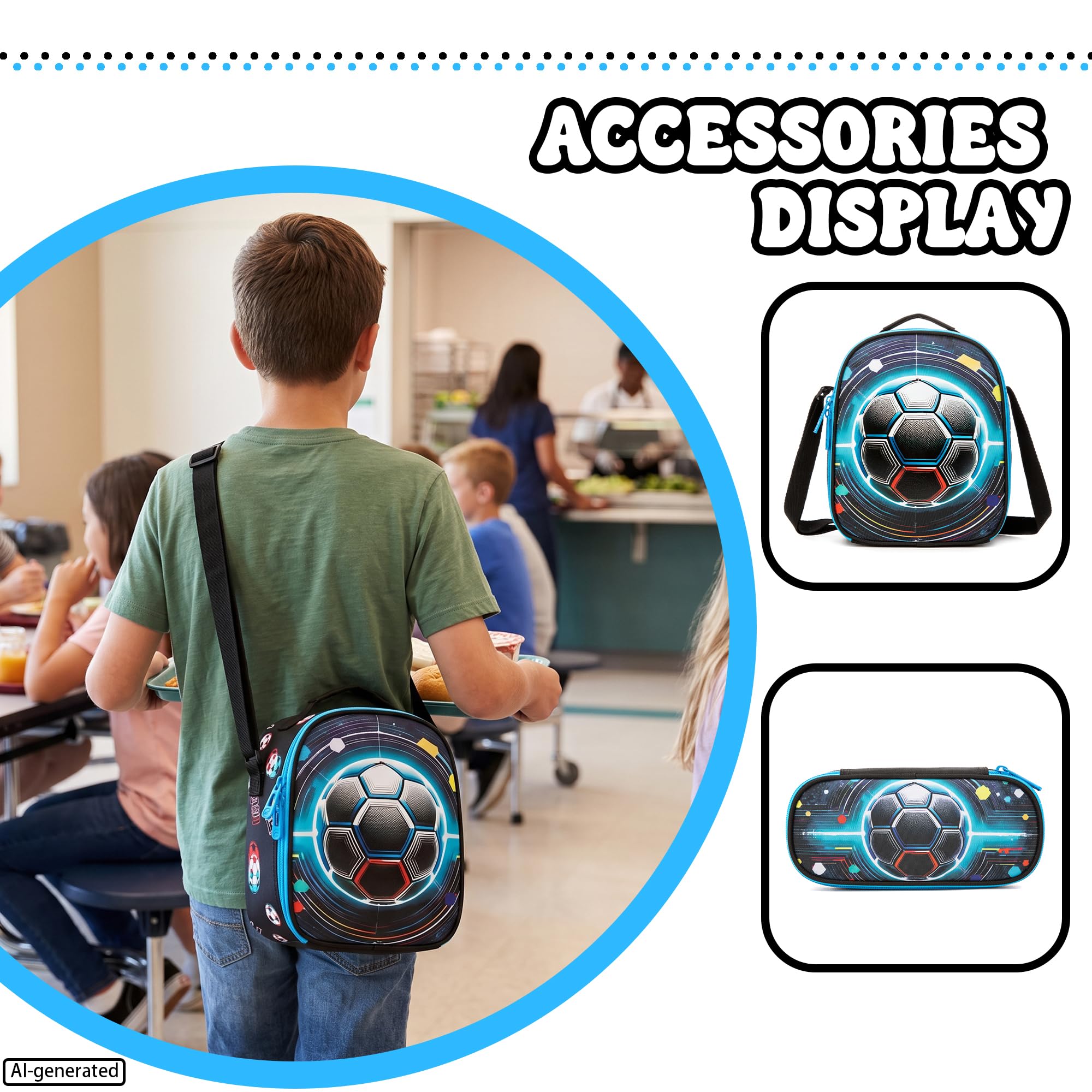 HTgroce Mochila con Ruedas Niños– Set 3 Piezas Estuche – Mochila Escolar Trolley Ergonómica para Primaria y Viaje