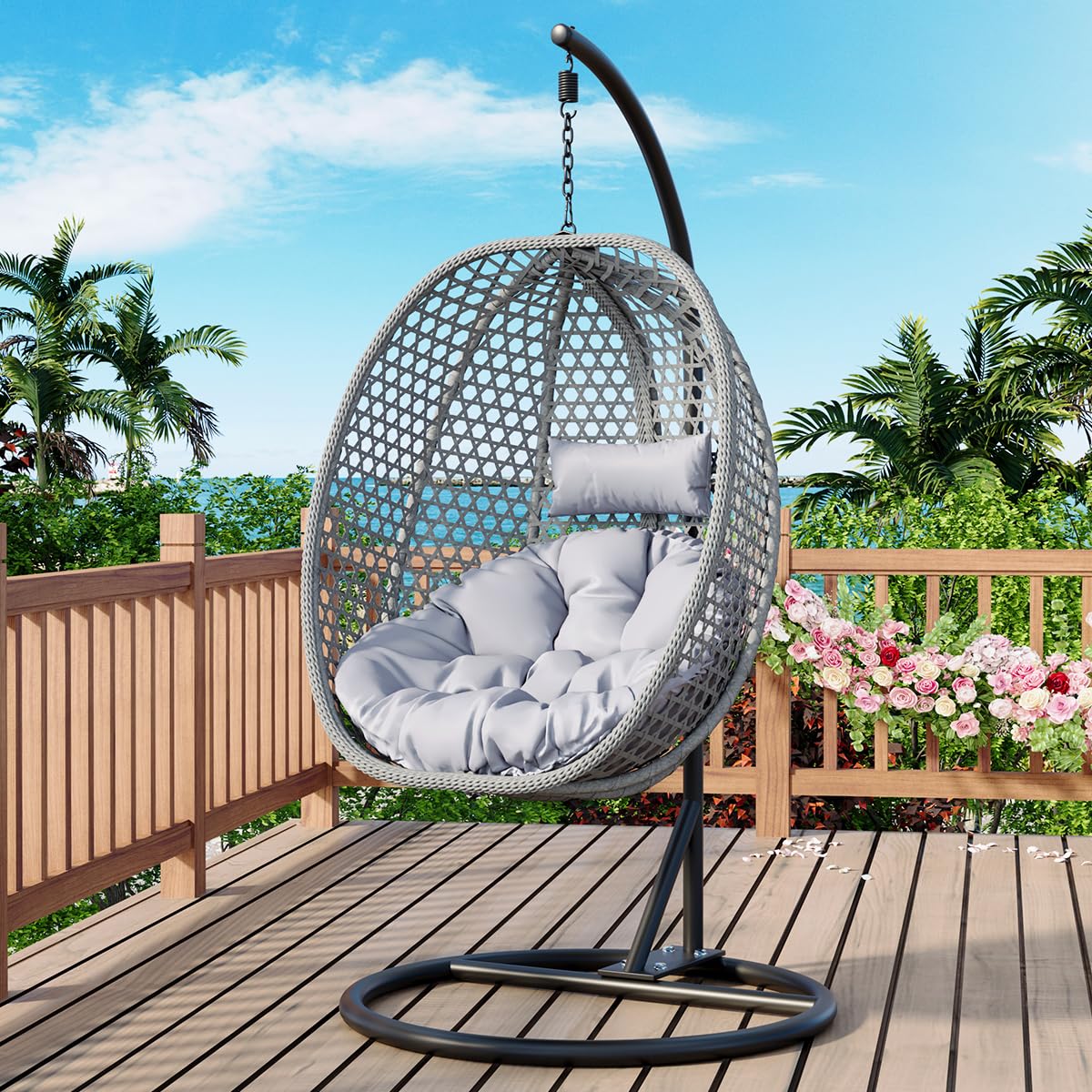 JUFU Egg Chair with Stand