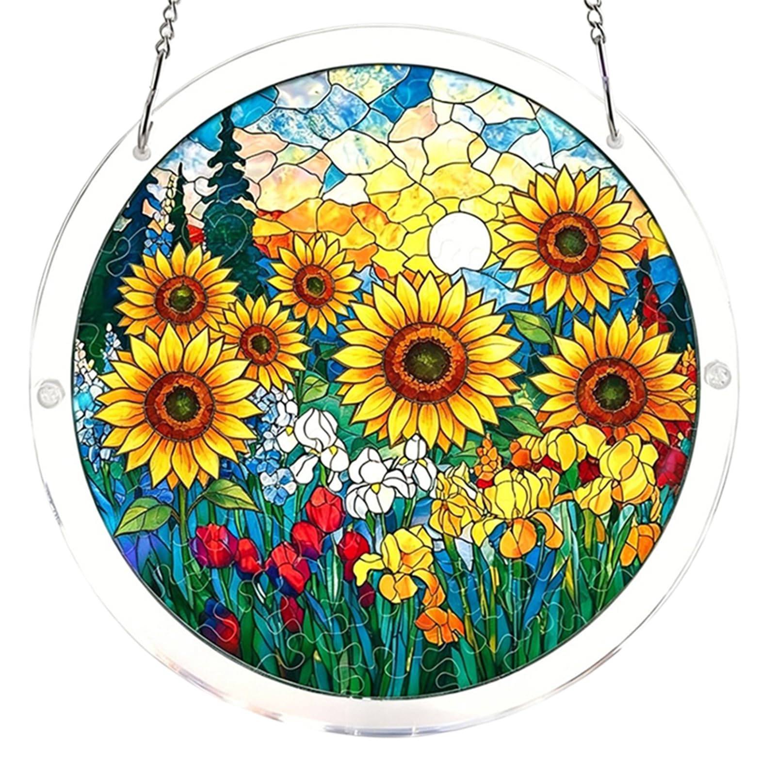 Acrylic Jigsaw Puzzle Suncatcher | 83 Pieces Acrylic Puzzles Suncatchers For Windows Hanging | Stained Glass Window Puzzle Sun Catcher For Adult | Aesthetic Diy Arts & Crafts For Home Decor
