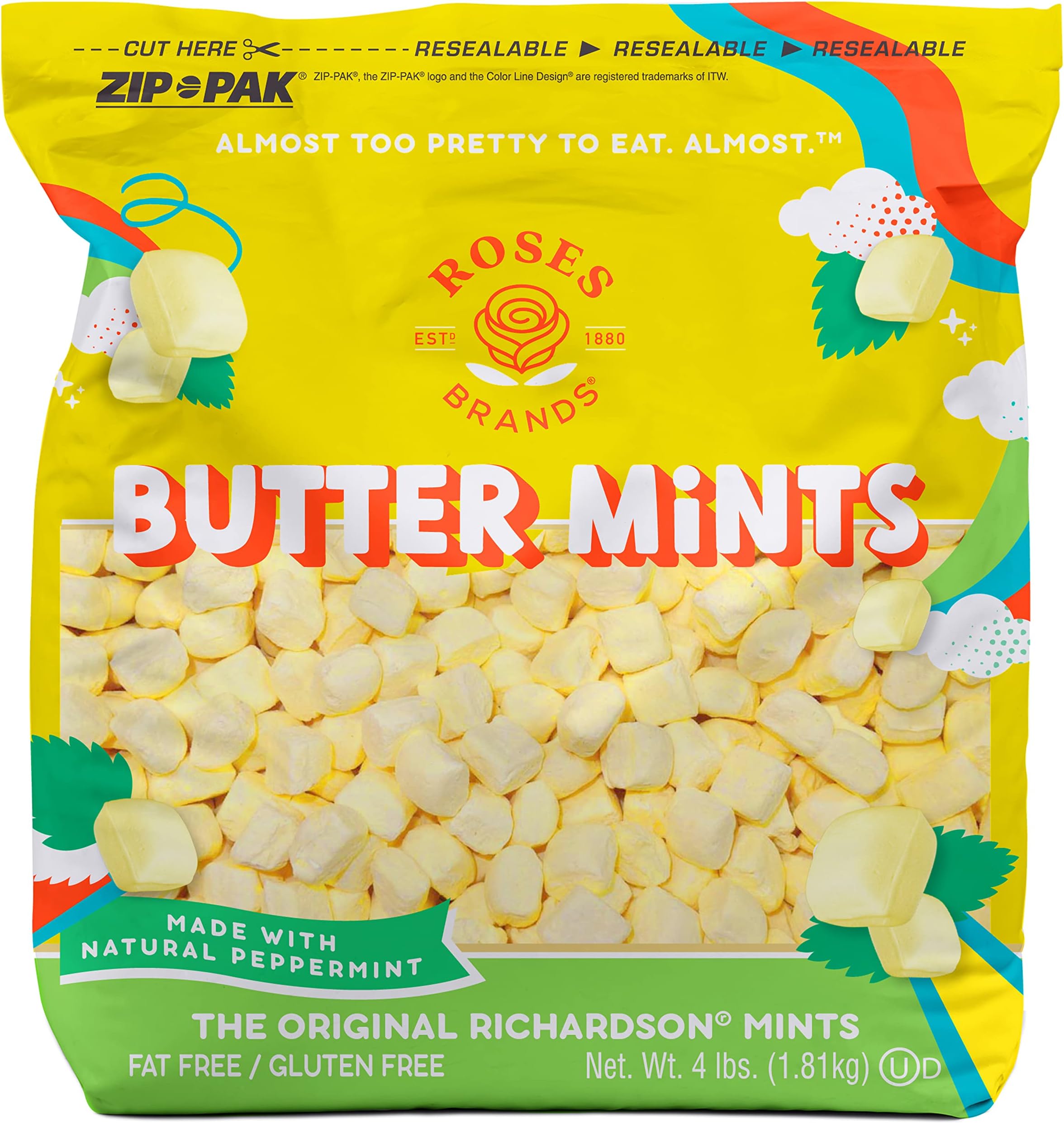 Party Sweets White Buttermints, 2.75 Pound, Appx. 350