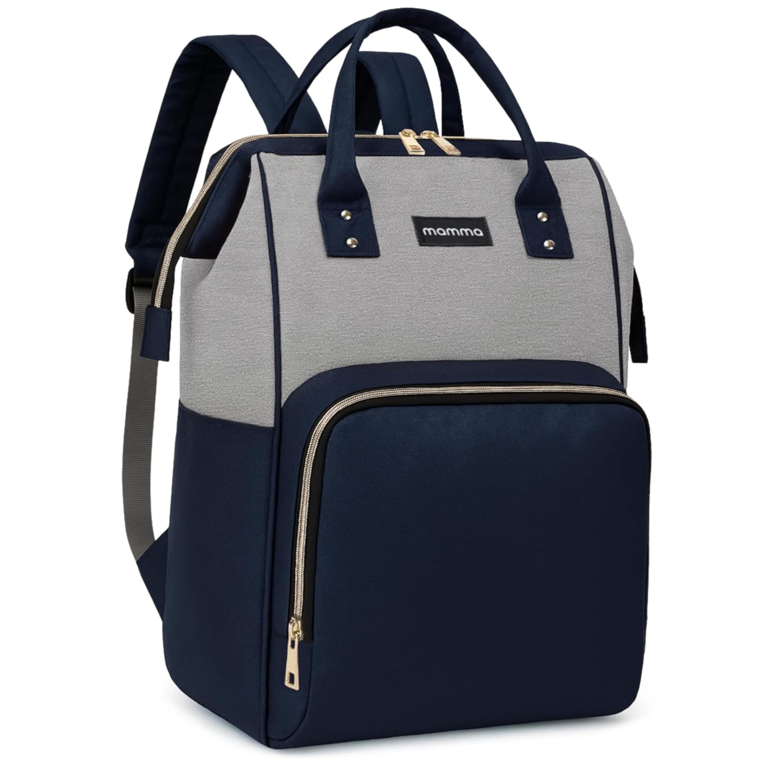 MAMMA Diaper Bag for Mothers for Travel, Baby Bag for Mother Travel, Hospital Bag for Delivery Women, Baby Diaper Bag for Mom, 12 Pockets Diaper Bags for Mothers with 9 Months Warranty