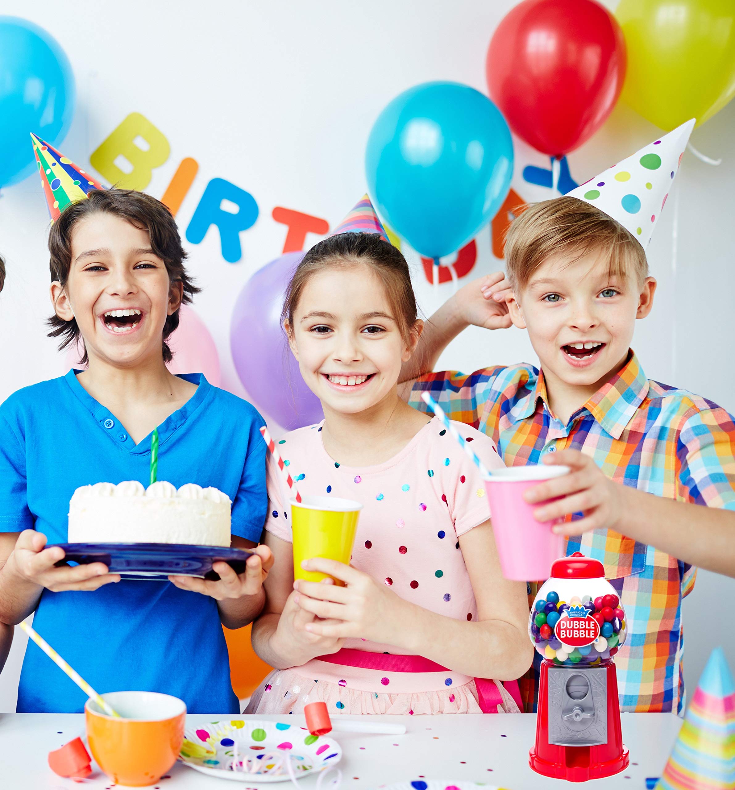 7" Coin Operated Mini Gumball Machine Toy Bank Dubble Bubble Classic