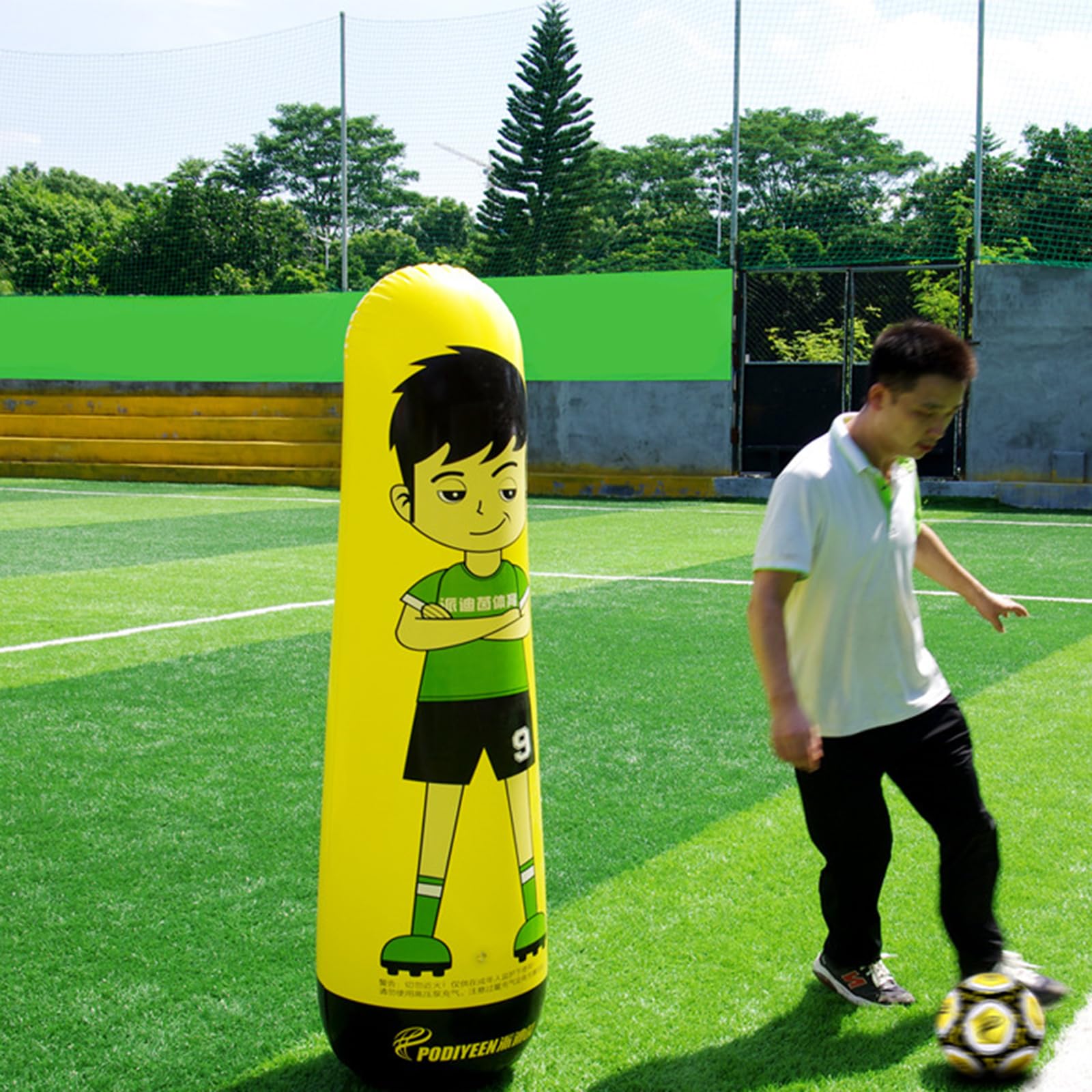 Manichino da Portiere di Calcio,Manichino da Calcio in PVC,Manichino da Allenamento per Portiere,Resistente all'Usura E Impermeabile,per Calcio Difensore Calcio Libero