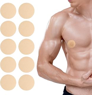300 Pcs Disposable Nip Guard Nipple Cover for Men No Show Breast Pasties Anti Chafing Nipple Cover Round Non Adhesive Nipple Covers Bra Pad for Runners Sports Gym