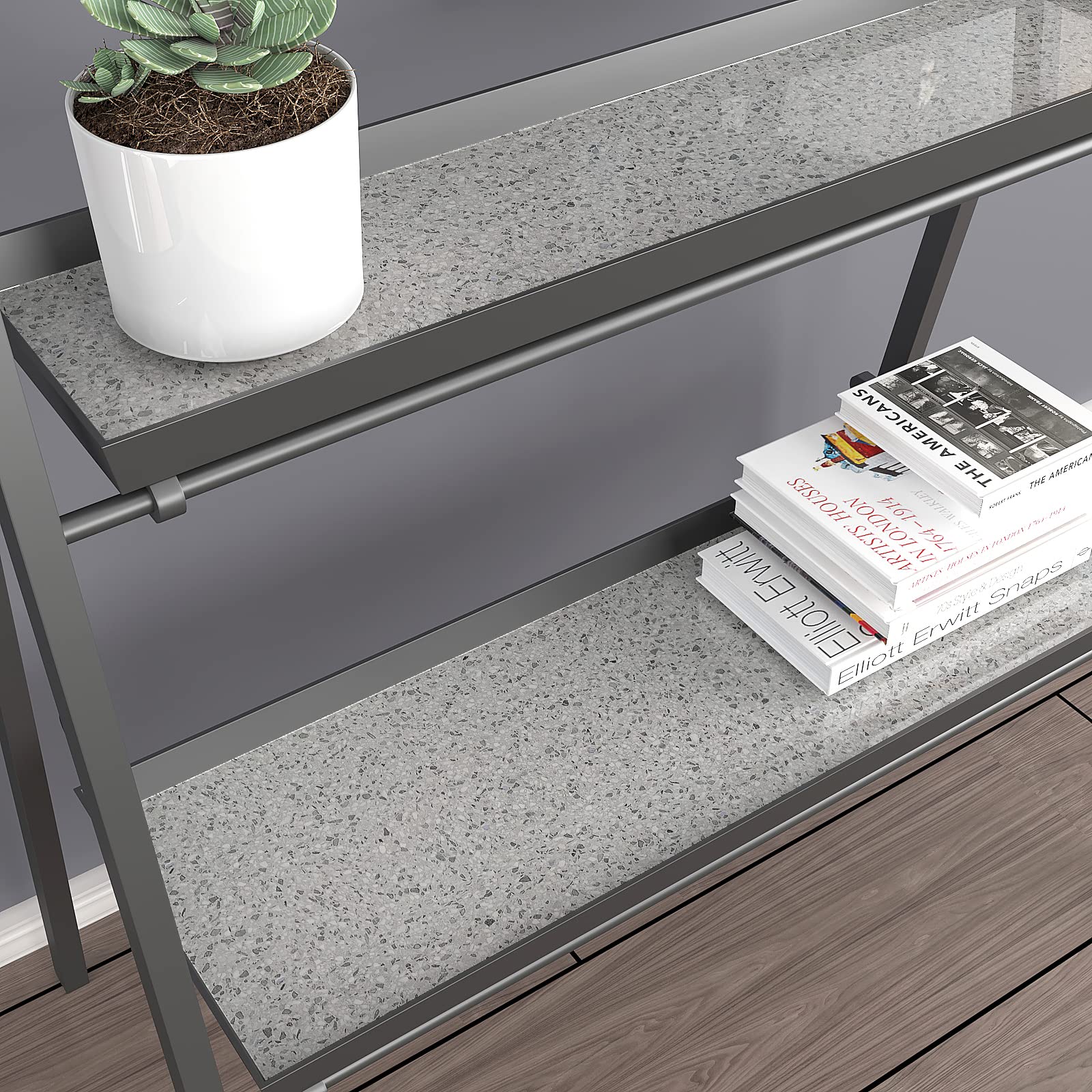 VEELIKE Steintapete Grau 60cm x 900cm Selbstklebende Klebefolie Terrazzo Küchentapete Abwaschbar Tapeten Granit Möbelfolie Wandtapete Steinoptik Badezimmer Möbelfolie Arbeitsplatte Küche Abnehmbar