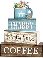 Vista 31 de 4 letreros de madera para decoración de mesa de granja, hojas de eucalipto rústicas, letrero de bloque de campo, Always Stay Humble and Kind, centro