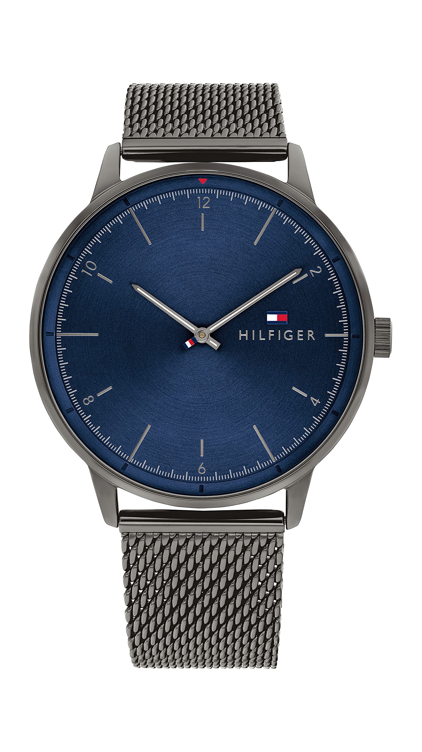 Tommy Hilfiger Analog Quarzuhr für Herren Edelstahl-Mesh Gliederarmband