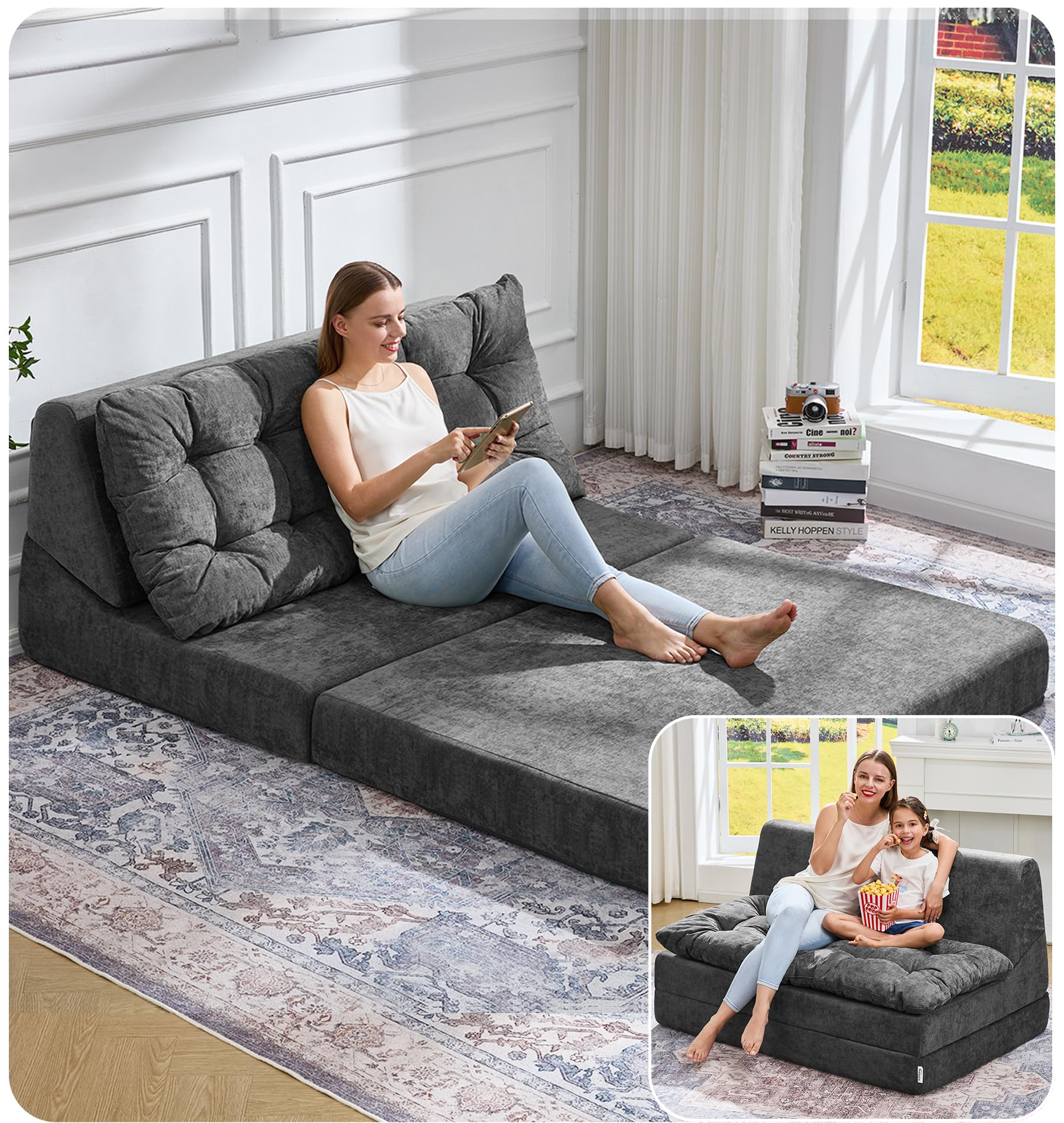 Amazon.com: Hobestluk Sofa Couch Folding Sofa Bed Sleeper Comfy