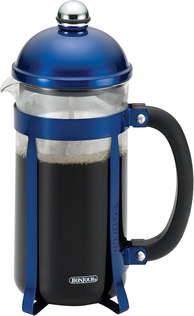 BonJour Café Maximus Prensa Francesa, 8 tazas, Azul